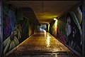 A pedestrian tunnel in Louvain-la-Neuve