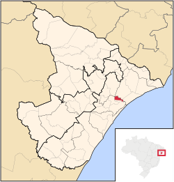 Localização de Carmópolis em Sergipe