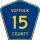 County Route 15 marker