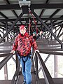 Tourists on the New River Gorge Bridge catwalk