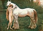 Ninfa y un caballo, c. 1920