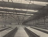 Wagenhalle Innenansicht, 1914