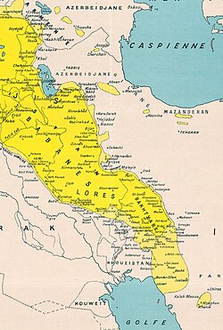 نقشه شرق کردستان در قاهره، طراحی شده توسط «الیاس پرس مدرن» و به زبان فرانسوی پیوست شده‌است (سال ۱۹۴۶)