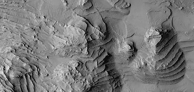 Close view of layers, as seen by HiRISE under HiWish program