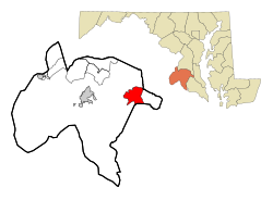 Location of Hughesville, Maryland