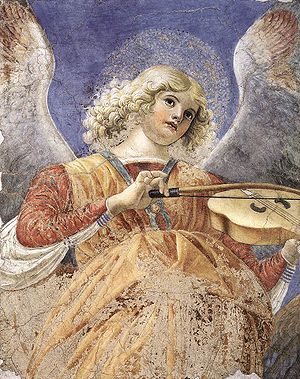 Musizierender Engel mit Bratsche (Melozzo da Forlì)