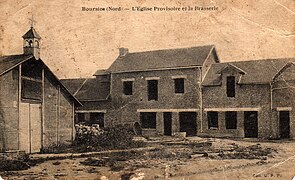 L'église provisoire lors de la reconstruction vers 1922/1923