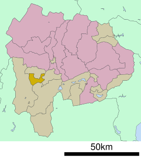 鰍沢町位置図