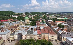 Cảnh Phố cổ của Lviv.