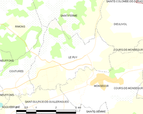 Poziția localității Le Puy