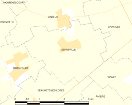 Mapa obce Berneville