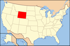 Localizarea statului Wyoming în SUA