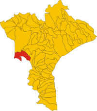 Locatie van Curinga in Catanzaro (CZ)
