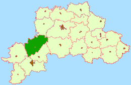 Distretto di Kličaŭ – Localizzazione