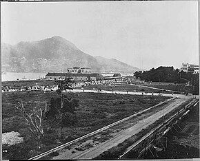 Открытие железной дороги на станции Чимсачёй (Tsim Sha Tsui), 1910 год