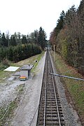 Bahnstrecke bei der Haltestelle Eching