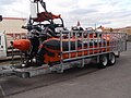 Southport inshore rescue boat on trailer