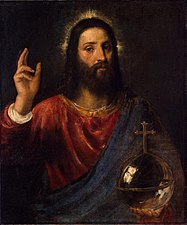 Titien, Salvator Mundi (v. 1570), musée de l'Ermitage, Saint-Pétersbourg.