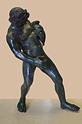 Jeune satyre à l'outre, bronze, Ier s. av. J.-C. (Inv. 56669)