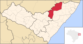 Ligging van de Braziliaanse microregio Serrana dos Quilombos in Alagoas