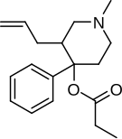 Chemical structure of allylprodine.