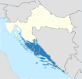 Dalmacija na karti Hrvatske