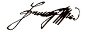 Firma de Francisco II del Sacro Imperio Romano Germánico y I de Austria