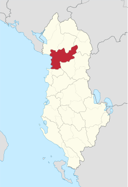 .萊什州在阿爾巴尼亞位置