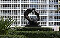 "Lovers", This sculpture adorns the entrance rotunda of the Carbonell Condominium. Swire Properties 10th residential building on Brickell Key, Miami, Florida, the 40-story, 284-unit building is named in honor of Carbonell, completed July 2005.