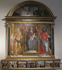 Vierge à l'Enfant avec saints, Pinacoteca Nazionale, Sienne.