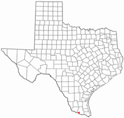 Location of Palmview, Texas