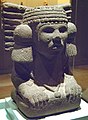Statua in pietra del dio azteco delle acque, Acuecucyoticihuati. 1350-1521.