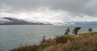 Lake Sevan and the Areguni mountain range