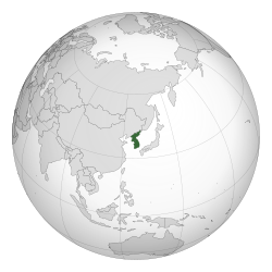 朝鮮 (地區) 的位置