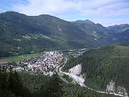 Kranjska Gora från berget Vitranc