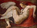 Giove rende incinta Leda, dipinto da un originale di Michelangelo, circa 1530, Londra, National Gallery.