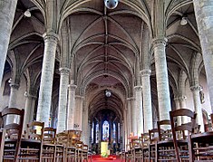 L'église Saint-Maurice de Lille, à cinq nefs de même hauteur.