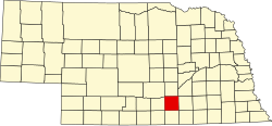 Karte von Adams County innerhalb von Nebraska