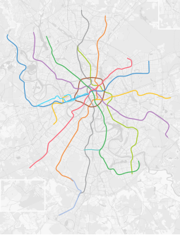 Rumjantsevo på en karta över Moskvas tunnelbana