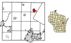 Location of Seymour in Outagamie County, Wisconsin