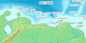 Mapa de las islas de Sotavento