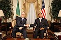 El 43.º Presidente de los Estados Unidos, George W. Bush y El 4.º Presidente de la República Unida de Tanzania Jakaya Mrisho Kikwete en 2008.