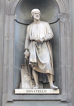 Estatua de Donatello en a Galleria degli Uffizi de Florencia.