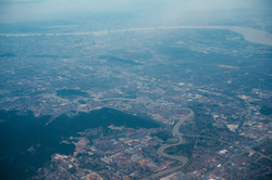 空中俯瞰萧山区