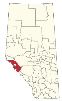 Location within Alberta