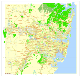 Map of the Sydney metropolitan area