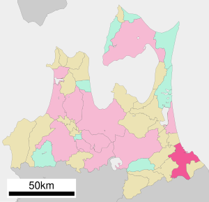 Lage Hachinohes in der Präfektur