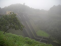 Kakkayam Dam in rainforest fog