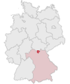 Tyskland, beliggenhed af Coburg markeret