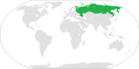 نقشه‌ای نشان‌دهنده جایگاه روسیه در نقشه